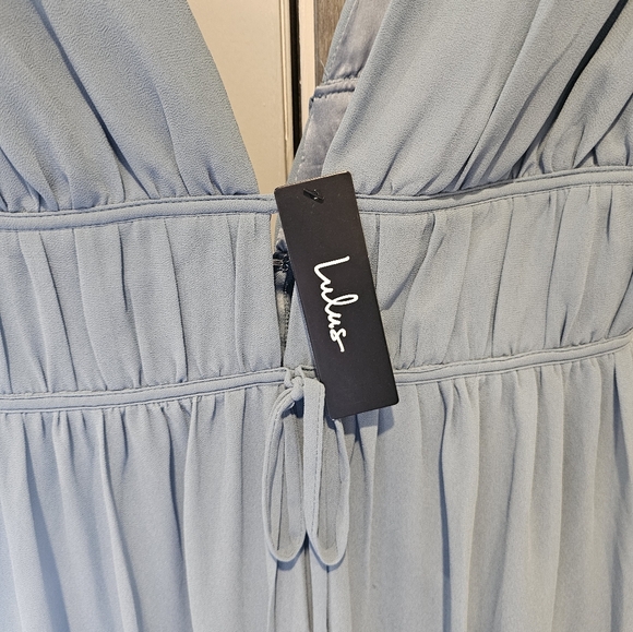 NWT Lulu's Blue Maxi Dress Formal - Picture 6 of 6